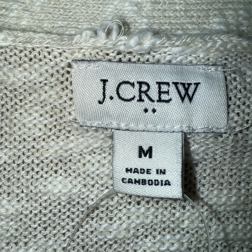 J. Crew Cream Button-Up Sweater - Picture 2 of 3